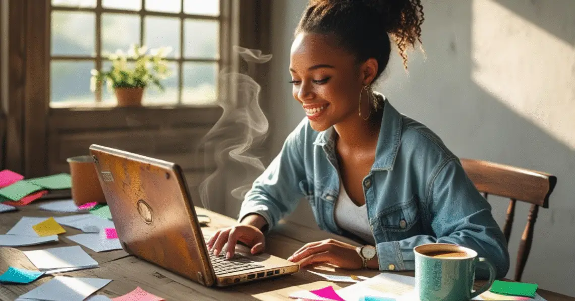 Žena koja piše blog nakon promjene karijere