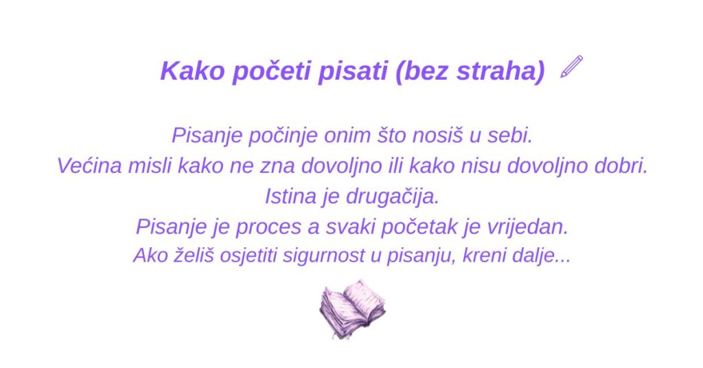 kako početi pisati tekst
